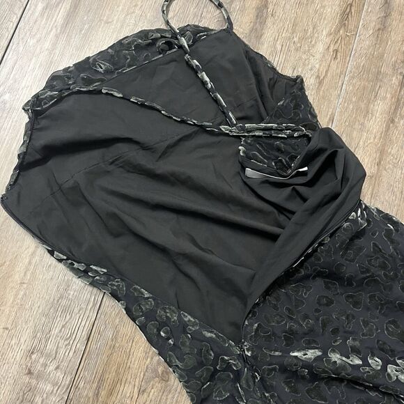 ASTR the Label‎ Dress Gabi Leopard Velvet Womens L Short Mini Slip Sleeveless - Picture 14 of 16